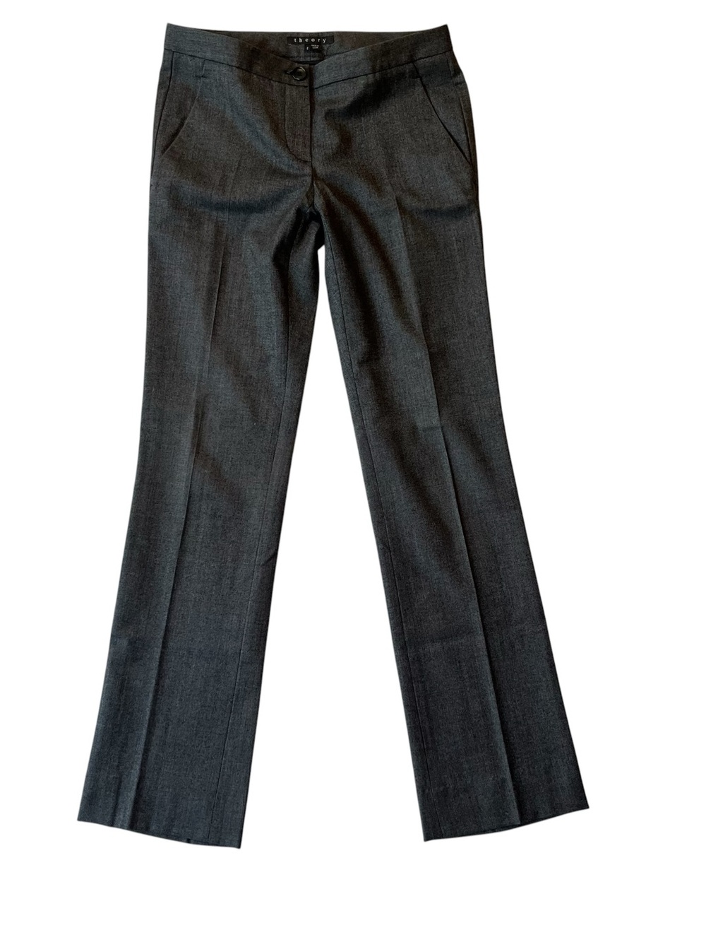 Theory pants 2 Straight leg trouser Dark gray Wool blend Womens Career Business